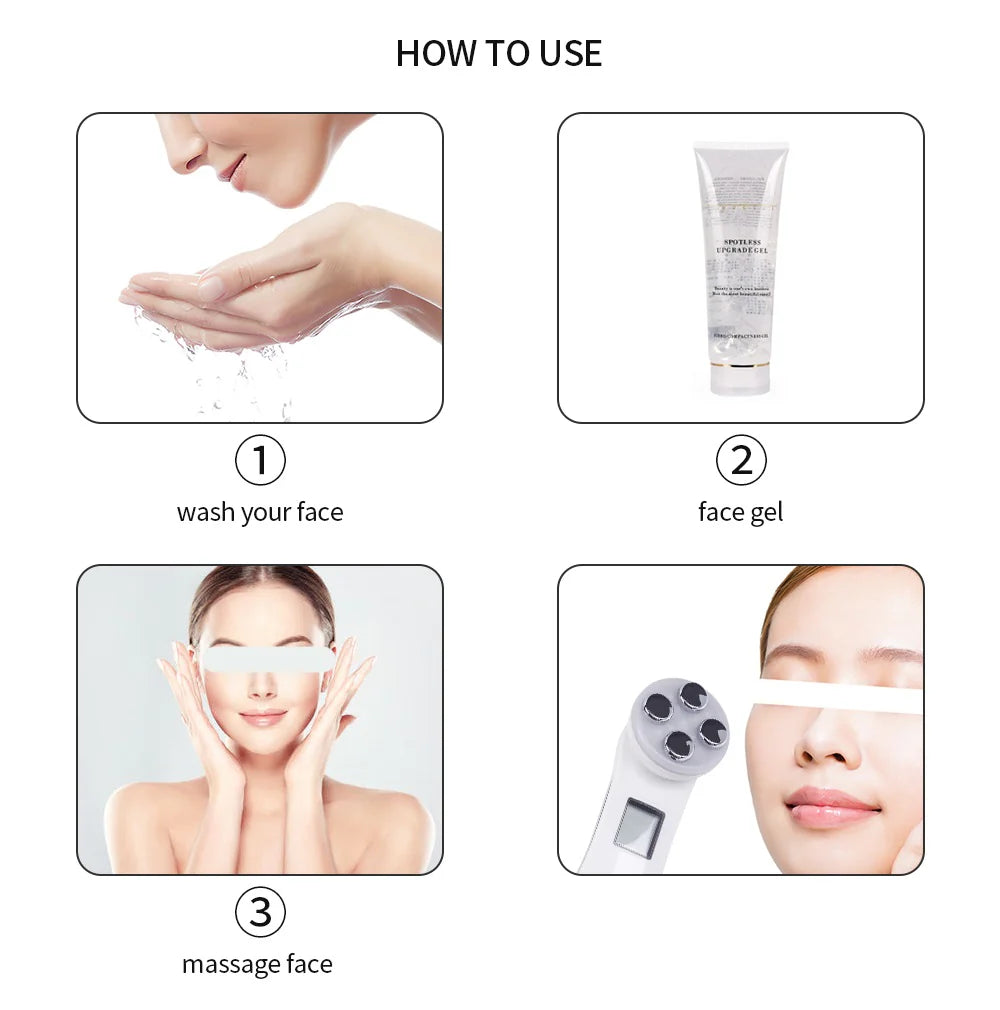 Masajeador Facial ultrasonico radiofrecuencia